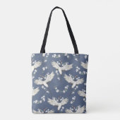 Vintager Kran: Vogelmuster Tasche (Rückseite)