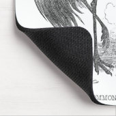 Vintager Krane-Bird-Pen und -Tinte Zeichnend Mousepad (Ecke)