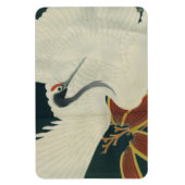 Vintager Kranich der japanischen Roten Krone Magnet (Vertikal)