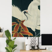 Vintager Kranich der japanischen Roten Krone Poster (Heimbüro)