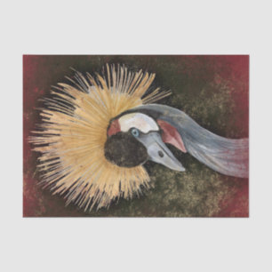 Vintager Kranich Seidenpapier