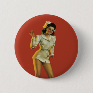 Vintager KrankenschwesterPinup Button
