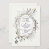 Vintager Kranz mit rustikaler Foliage Einladung (Vorne/Hinten)