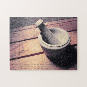 Vintager Kräuterstein Pestle & Mortar Retro Inspir Puzzle