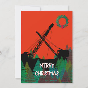 VINTAGER KRAWLWER-KRANE-BETREIBER NORTHWEST FEIERTAGSKARTE