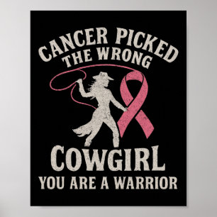 Vintager Krebs hat das falsche Cowgirl, Sie sind e Poster