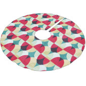 Vintager Kreis, nahtlos abstraktes Muster. Polyester Weihnachtsbaumdecke (Schrägansicht)