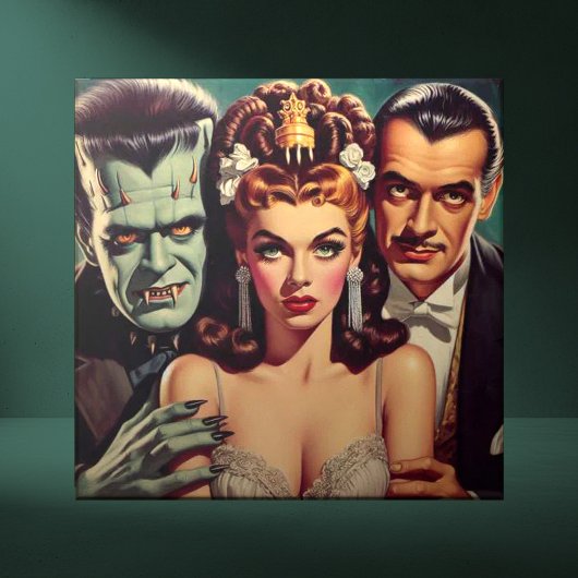 Vintager, kreolischer Horror Kunst Fliese