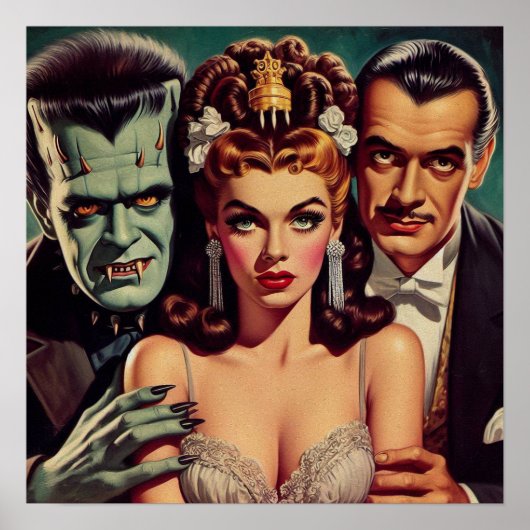 Vintager, kreolischer Horror Kunst Poster (Vorne)