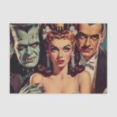 Vintager, kreolischer Horror Kunst Seidenpapier (Vorderseite)