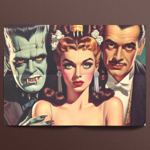 Vintager, kreolischer Horror Kunst Seidenpapier