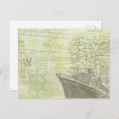 Vintager Kreuzfahrtschiff. Postkarte (Vorne/Hinten)