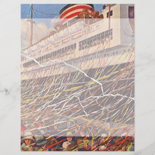 Vintager Kreuzfahrtschiff Urlaub; Bon Voyage Party (Vorderseite)