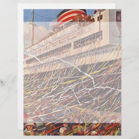 Vintager Kreuzfahrtschiff Urlaub; Bon Voyage Party (Vorne/Hinten)