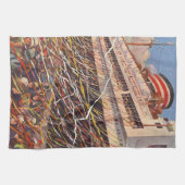 Vintager Kreuzfahrtschiff Urlaub; Bon Voyage Party Handtuch (Horizontal)