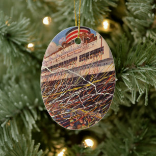 Vintager Kreuzfahrtschiff Urlaub; Bon Voyage Party Keramikornament