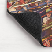 Vintager Kreuzfahrtschiff Urlaub; Bon Voyage Party Mousepad (Ecke)