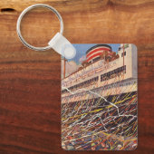 Vintager Kreuzfahrtschiff Urlaub; Bon Voyage Party Schlüsselanhänger (Vorderseite)
