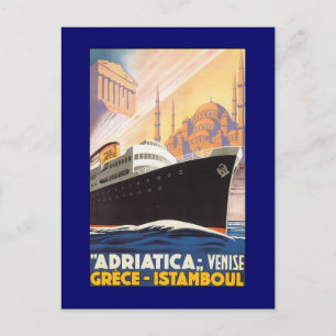 Vintager Kreuzfahrtschiff Venise Postkarte