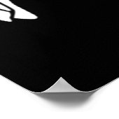 Vintager Kreuzknochen-Pirat auf See Poster (Ecke)