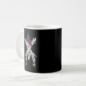 Vintager Kreuzknochen-Pirate Kaffeetasse (Vorderseite Links)
