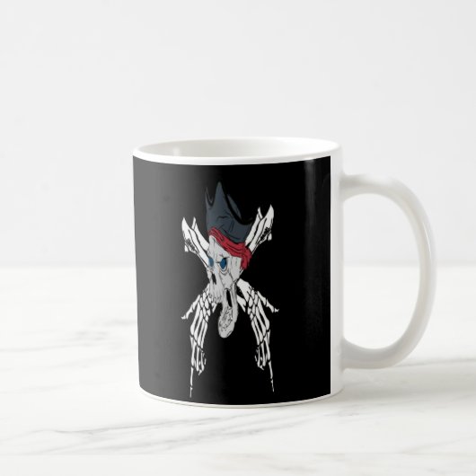 Vintager Kreuzknochen-Pirate Kaffeetasse (Rechts)