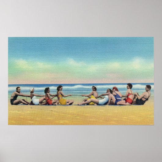 Vintager Krieg am Strand Poster (Vorne)