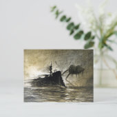 Vintager Krieg der Weltbilder-Postkarte Postkarte (Stehend Vorderseite)