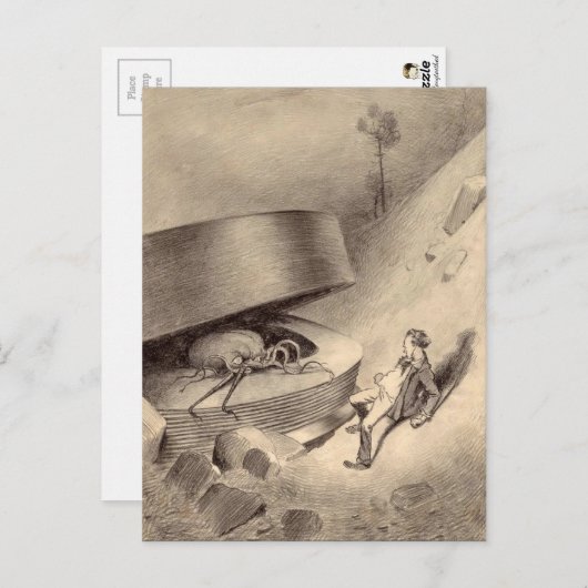 Vintager Krieg der Weltpostkarte Postkarte (Vorne/Hinten)