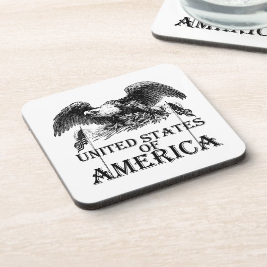 Vintager Kriegsadler Getränkeuntersetzer (Linke Seite)