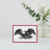 Vintager Kriegsadler Visitenkarte (Stehend Vorderseite)