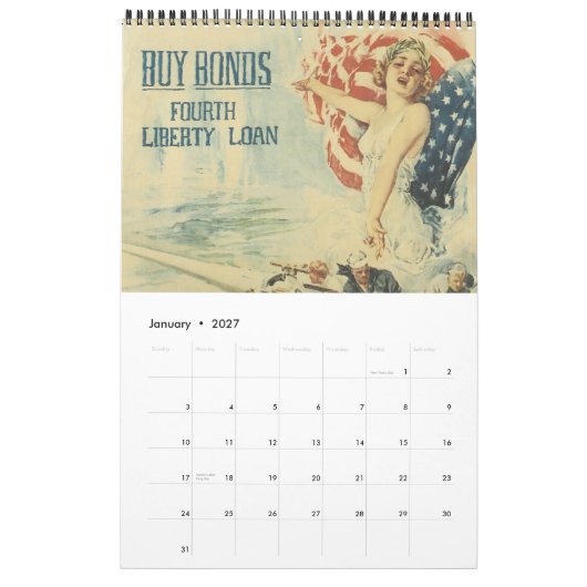 Vintager Kriegspatenkalender 2011 Kalender (Jan 2027)