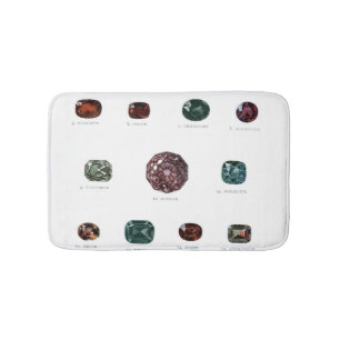 Vintager Kristalledelsteinedelstein-Diamantdruck Badematte