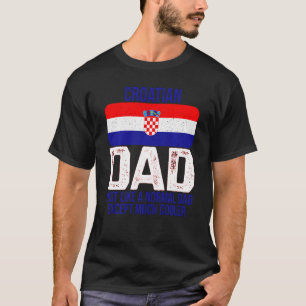 Vintager kroatischer Vater Kroatien Flaggenentwurf T-Shirt