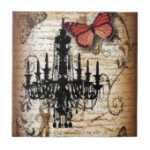 Vintager Kronleuchter aus Steampunker-Glattbutterf Fliese (Vorderseite)