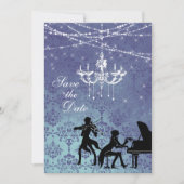 Vintager Kronleuchter der Klassik Save the Date Einladung (Vorderseite)