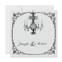 Vintager Kronleuchter-Einladung