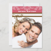 Vintager Kronleuchter in Rosa und Schokolade Einladung (Vorderseite)