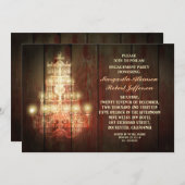 Vintager Kronleuchter lädt zu einer Begegnung ein Einladung (Vorne/Hinten)