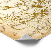 Vintager Kronleuchter mit Schmetterlingen Poster (Ecke)