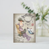 Vintager Kronleuchter Postkarte (Stehend Vorderseite)