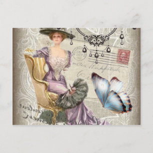 Vintager Kronleuchter Postkarte