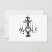 Vintager Kronleuchter Save the Date (Rückseite)