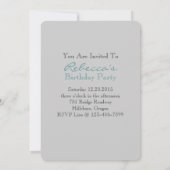 Vintager Kronleuchter Teetasse Geburtstagsparty Einladung (Rückseite)