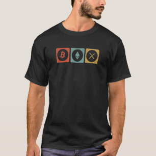 Vintager Kryptowährung Krypto Ethereum Xrp T-Shirt
