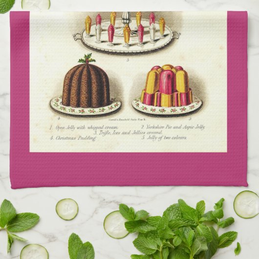 Vintager Kuchen Geschirrtuch (Gefaltet)