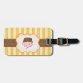 Vintager Kuchen-Hintergrund Gepäckanhänger (Vorderseite horizontal)
