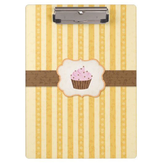 Vintager Kuchen-Hintergrund Klemmbrett (Vorderseite)