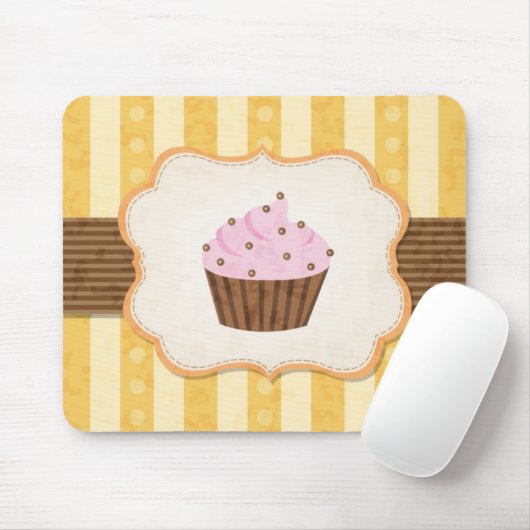 Vintager Kuchen-Hintergrund Mousepad (Mit Mouse)