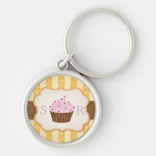 Vintager Kuchen-Hintergrund Schlüsselanhänger (Vorne)